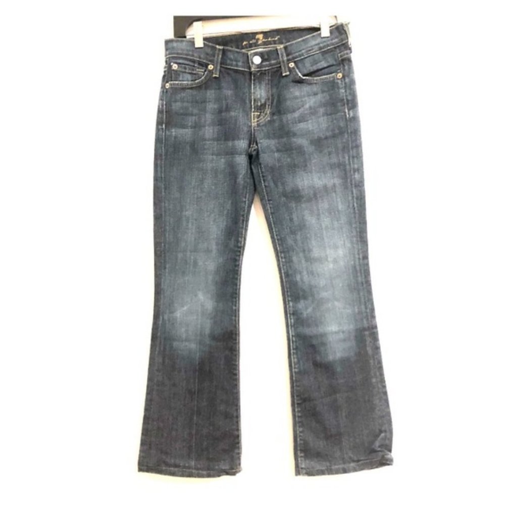 7 For All Mankind Jeans Blue Boot Leg Cut Size 26 #180